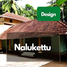 Interior of Kerala Nalukettu with traditional wood architecture