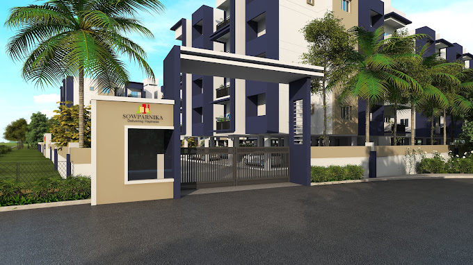 Sowparnika Spandan Grand Entry Gate Welcomes Residents - Elegant Entrance