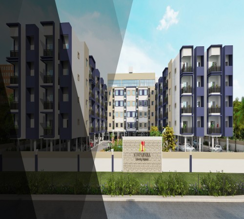 Sowparnika Spandan mobile banner showcasing apartments in Coimbatore